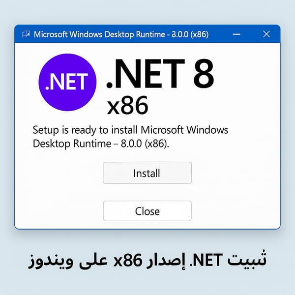 كيفية تثبيت دوت نت 8 (إصدار 32 بت) على جهاز الكمبيوتر